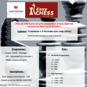 1er Blitz Riviera Chess Club x Davidson Consulting (31 août 2025)